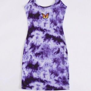 Violet Tie Dye Butterfly Dress